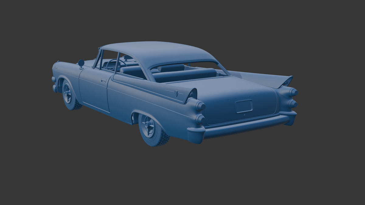 DODGE CORONET LANCER 1957 TWO DOORS 3D PRINT MODEL