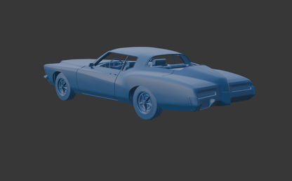 BUICK RIVIERA 1971 3D PRINT MODEL