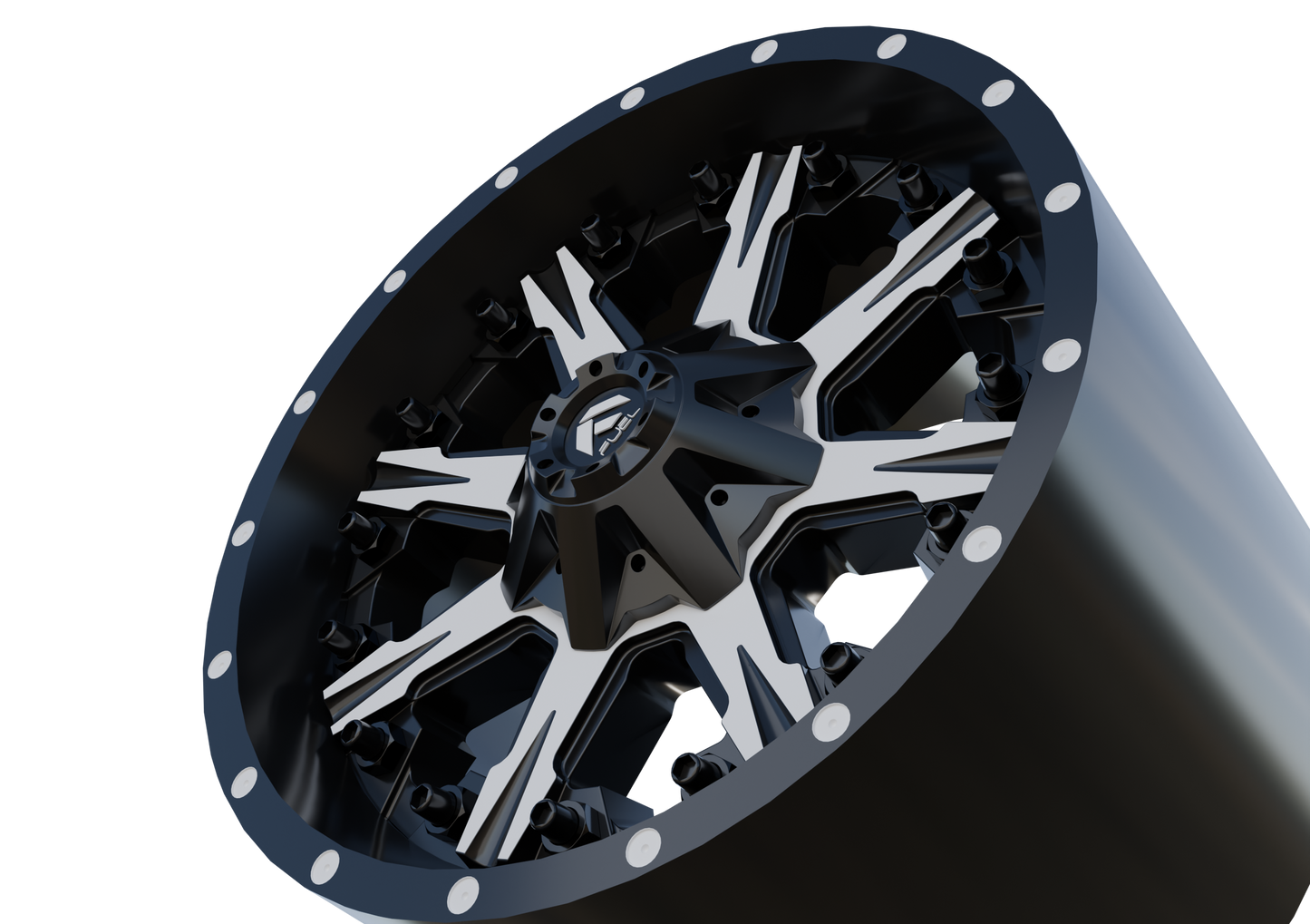 FUEL OFF-ROAD NUTZ WHEEL 3D PRINT MODEL