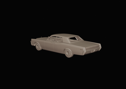 STL FILE Lincoln Continental 1968 3d print model - ARTISTIT
