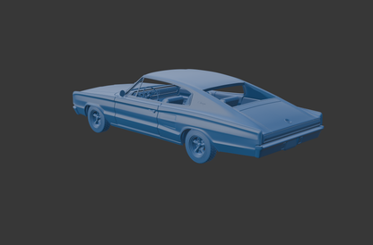 STL FILE Dodge Charger RTF9 1966 3D PRINT MODEL - ARTISTIT