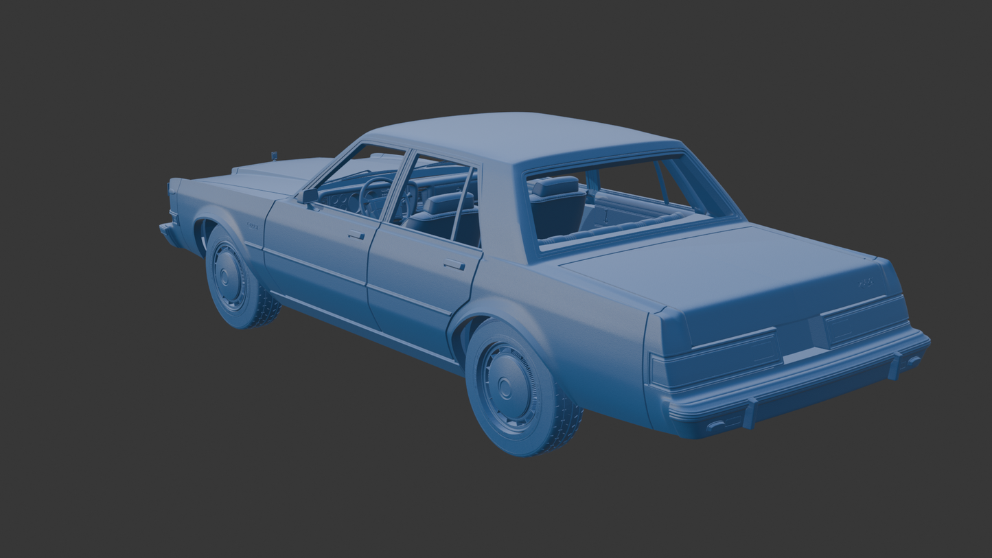 ‏‏Dodge Diplomat 1980 four-door 3D PRINT MODEL