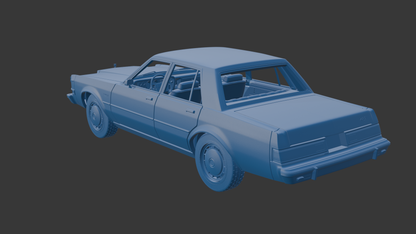 ‏‏Dodge Diplomat 1980 four-door 3D PRINT MODEL