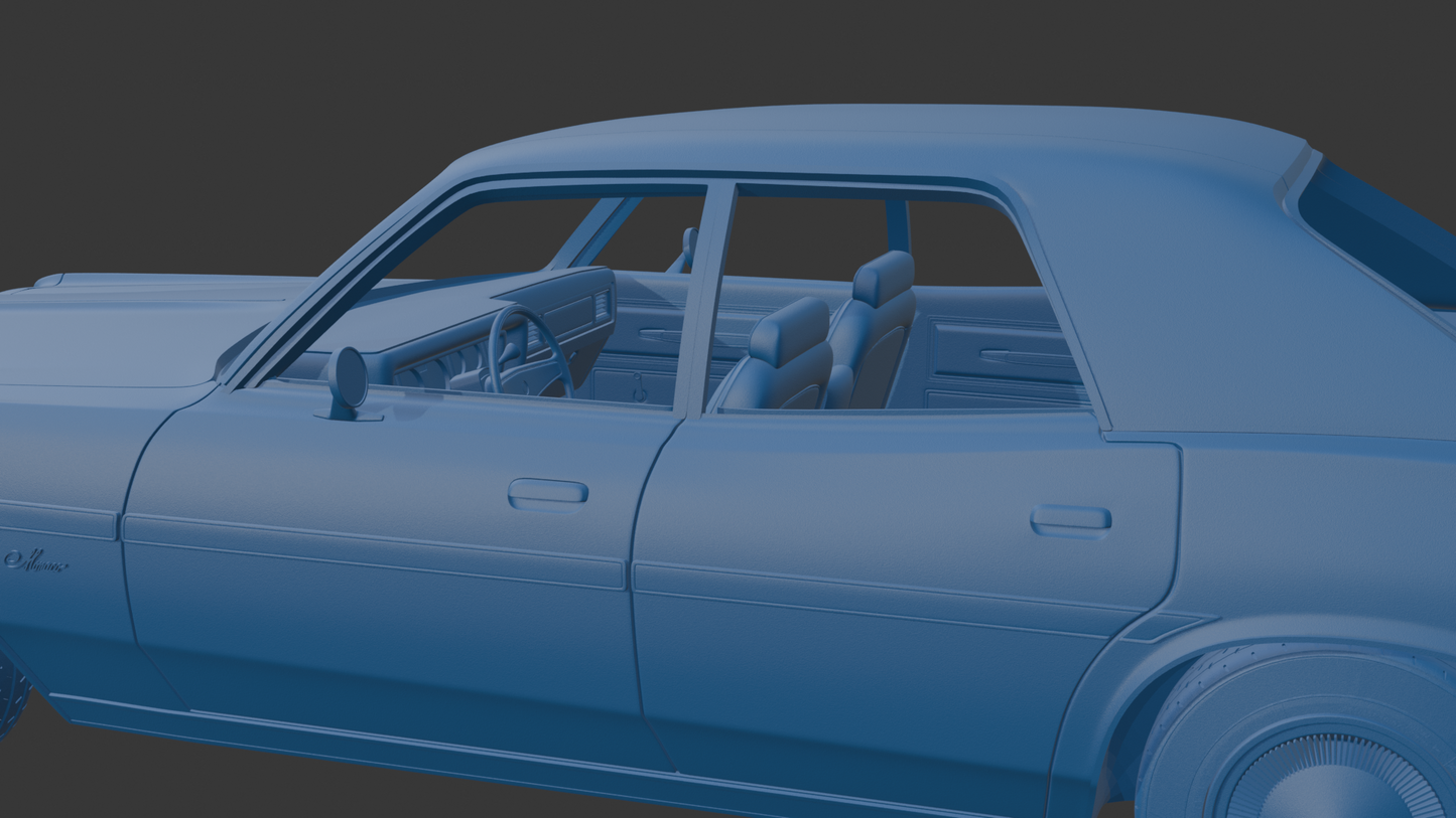 DODGE MONACO 1977 FOUR-DOOR 3D PRINT MODEL