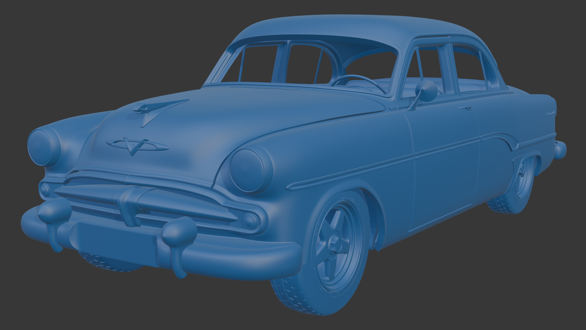 DODGE CORONET 1954 TWO DOORS 3D PRINT MODEL