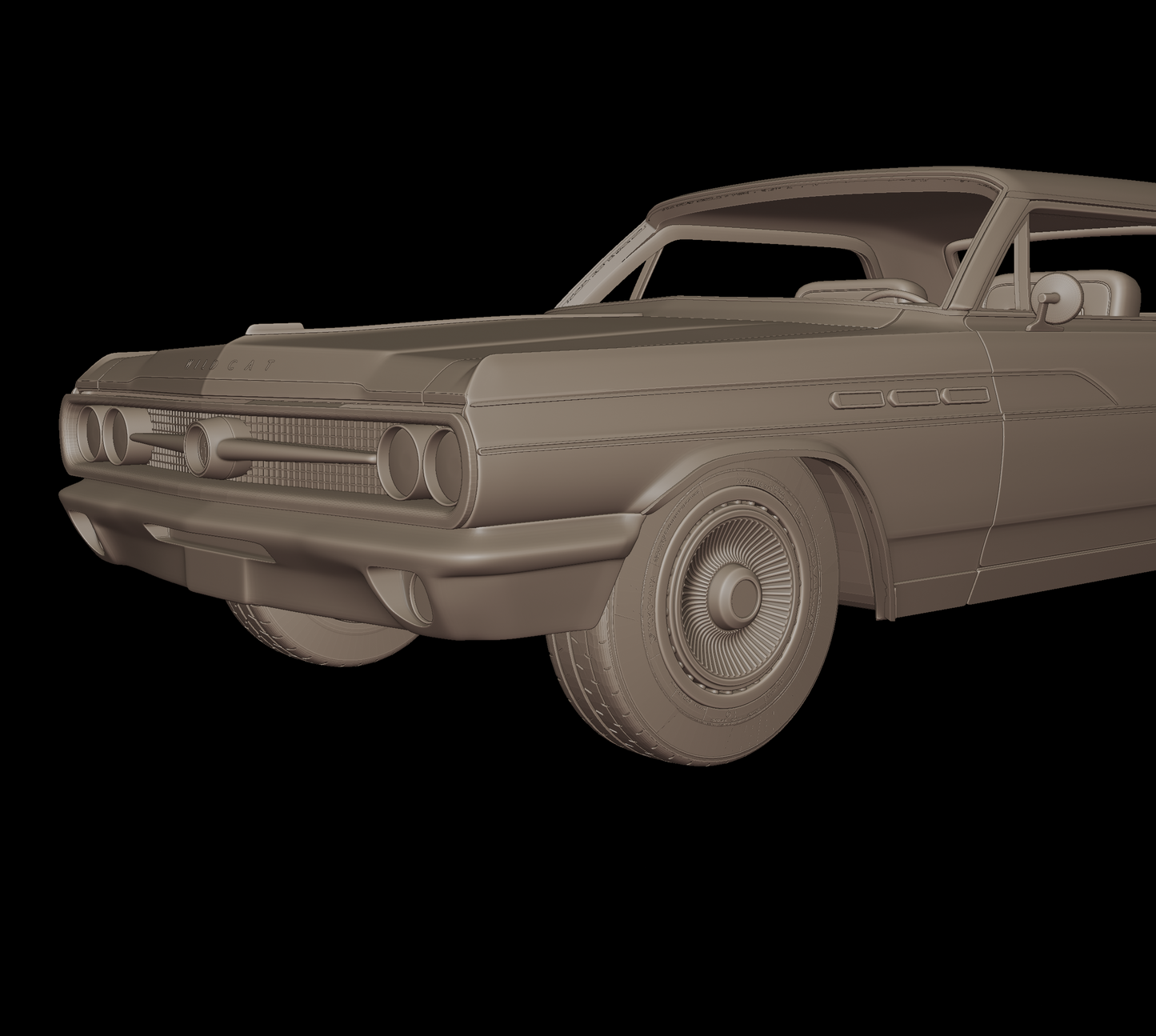 STL FILE buick wildcat 1963 3d print model - ARTISTIT