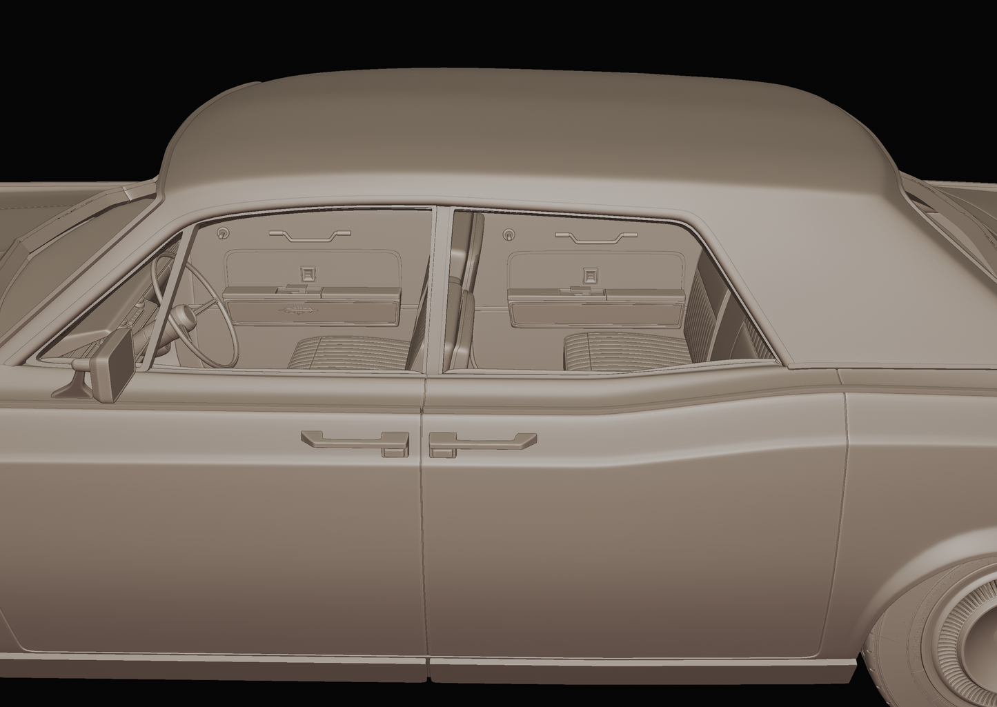STL FILE Lincoln Continental 1968 3d print model - ARTISTIT