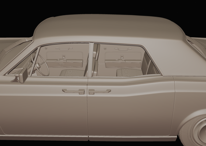 STL FILE Lincoln Continental 1968 3d print model - ARTISTIT