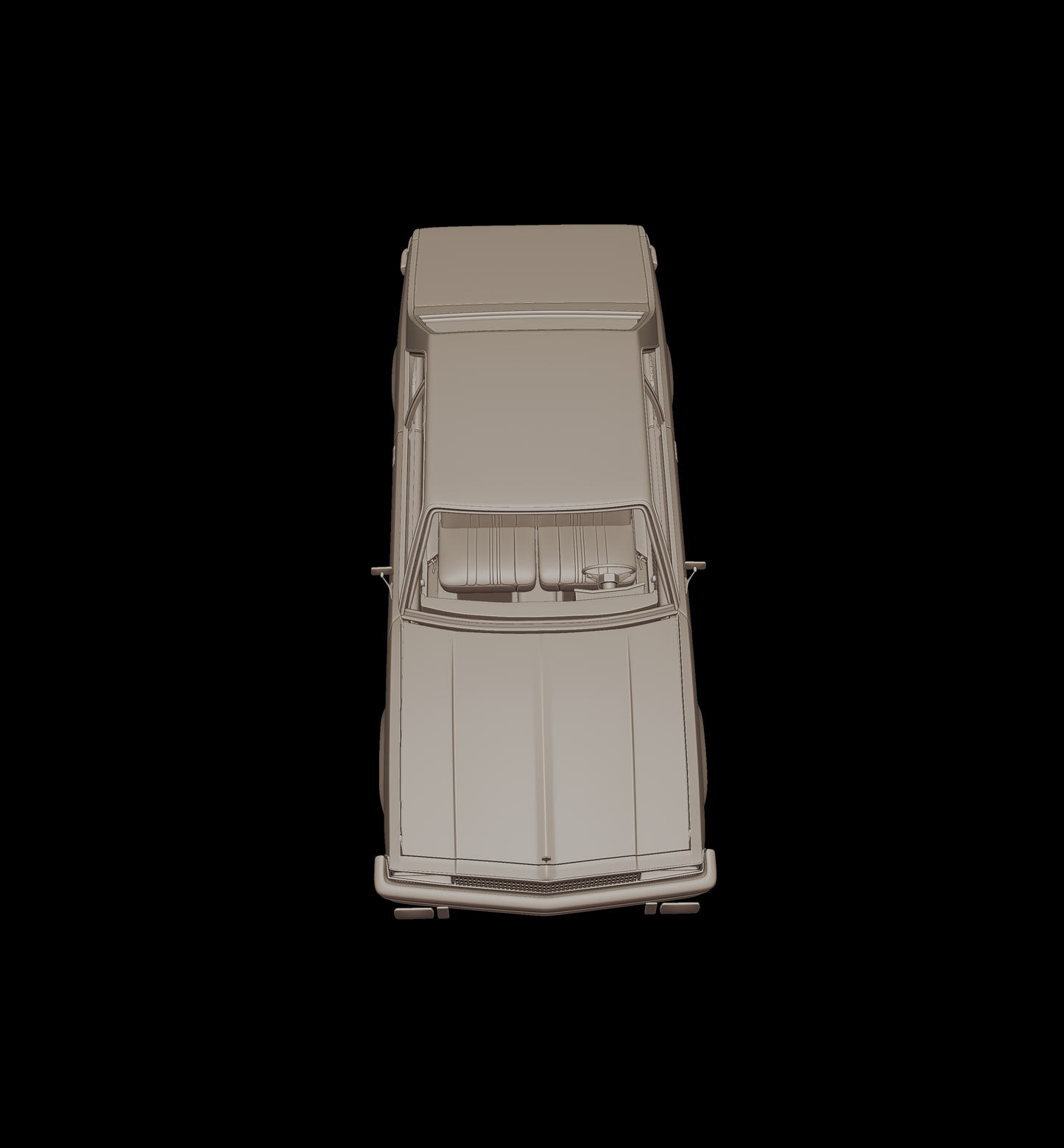 chevrolet malibu classic 1980 two doors 3d print model