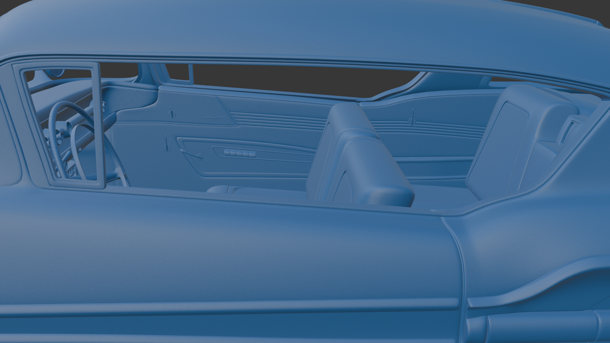 Pontiac Bonneville Hardtop 1958 3D PRINT MODEL