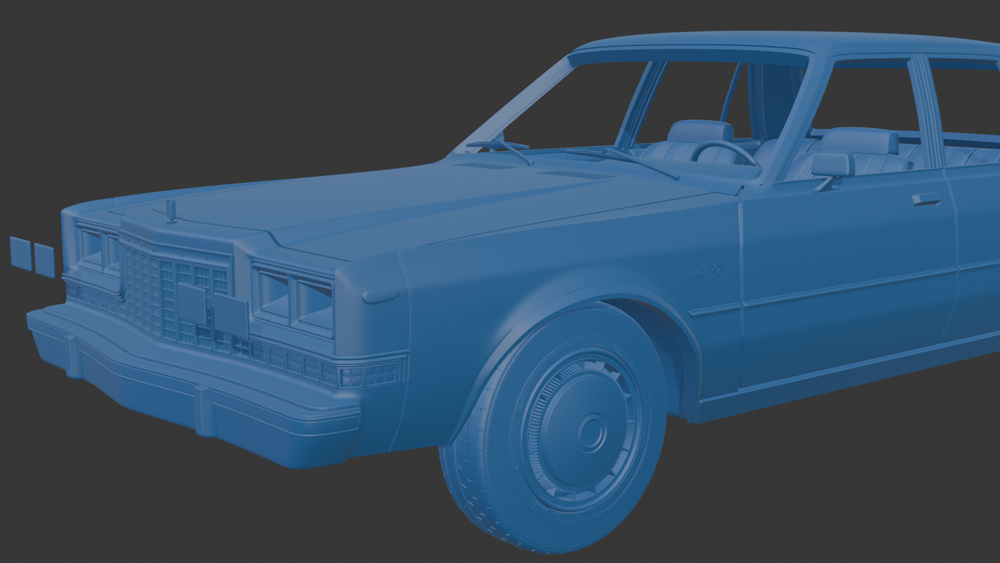 ‏‏Dodge Diplomat 1980 four-door 3D PRINT MODEL