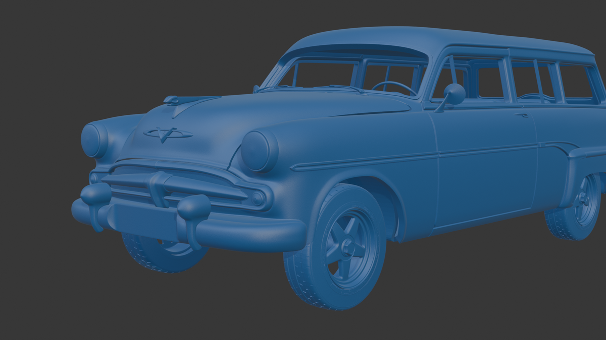 DODGE CORONET 1954  WAGON 3D PRINT MODEL