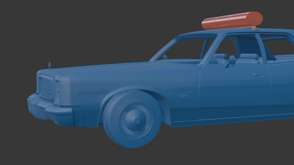 DODGE MONACO POLICE 1977 3D PRINT MODEL