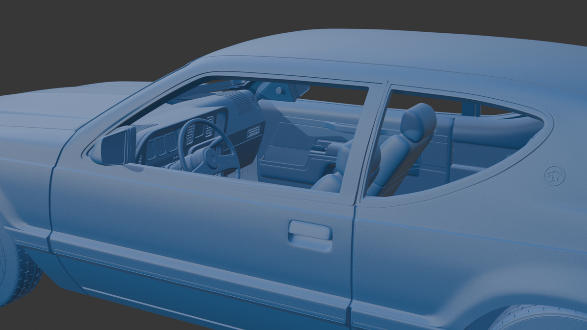 STL FILE Mercury Cougar 1988 3D PRINT MODEL - ARTISTIT