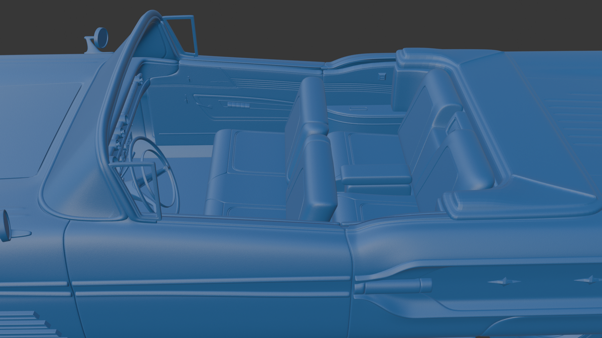 Pontiac Bonneville convertible 1958 3D PRINT MODEL