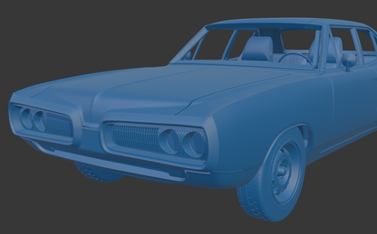 Dodge Coronet 1970 FOUR-DOOR 3D PRINT MODEL