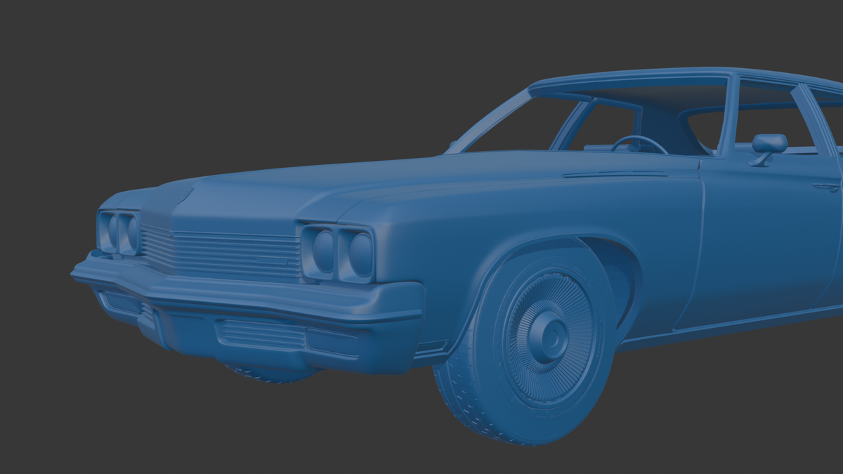 ‏‏Buick LeSabre 1972 four doors 3D PRINT MODEL