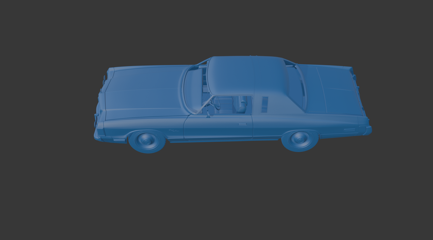 DODGE MONACO 1977 TWO-DOOR 3D PRINT MODEL