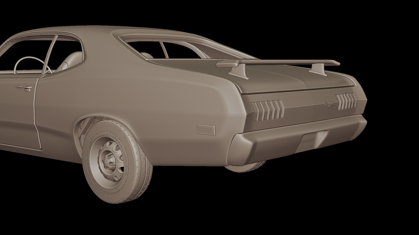 DODGE DEMON 1971 3D PRINT MODEL