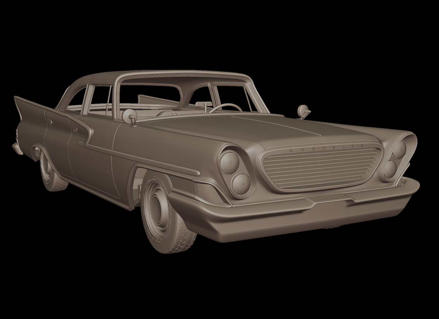 cryslar newport  4 doors 1961 3d print model