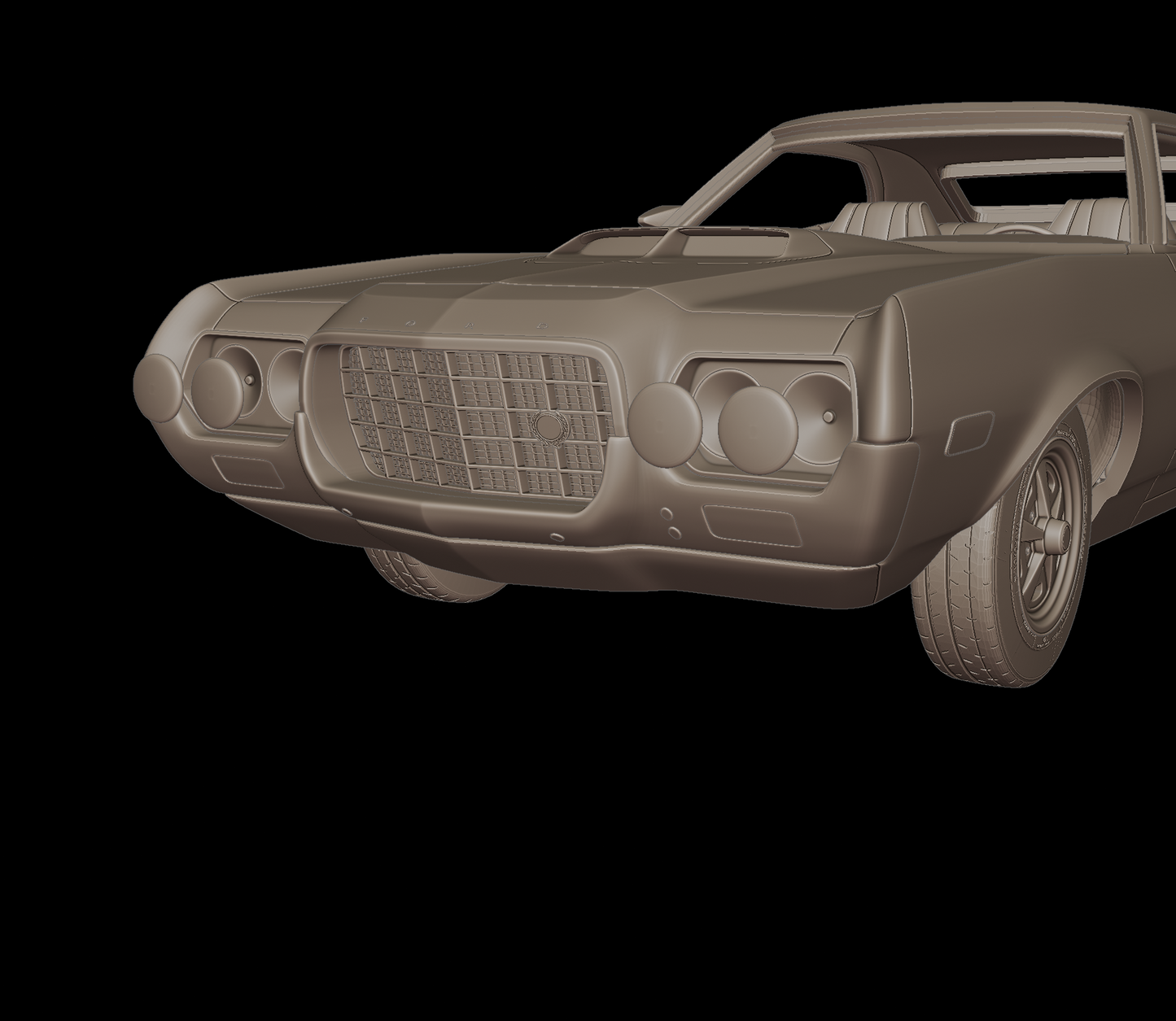 1972 Ford Gran Torino Sport 3D PRINT MODEL