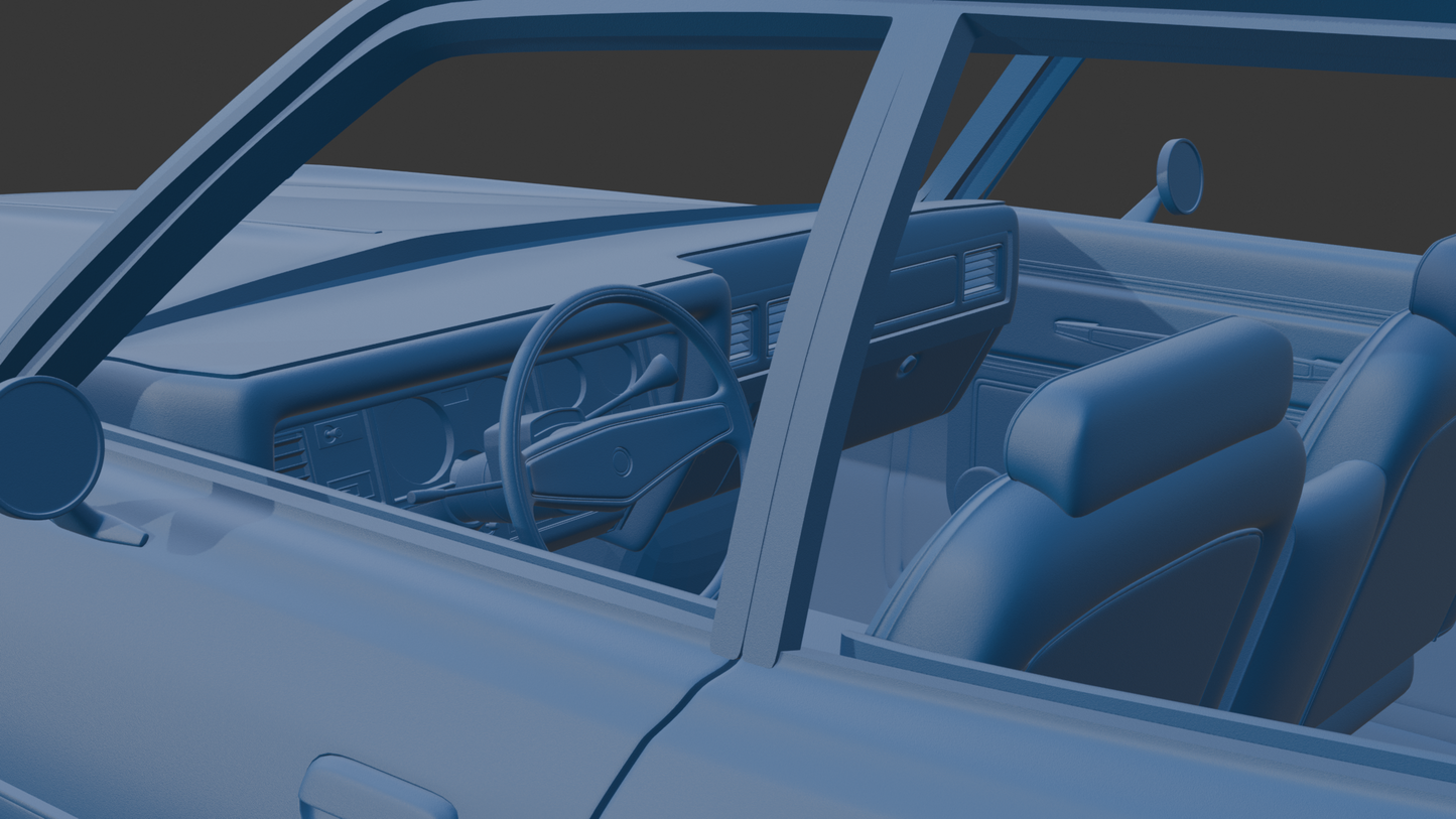 DODGE MONACO 1977 FOUR-DOOR 3D PRINT MODEL