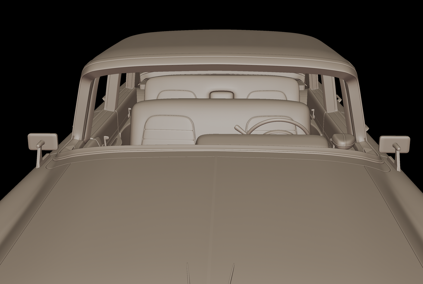 Lincoln Premiere sedan 1956 3d print model