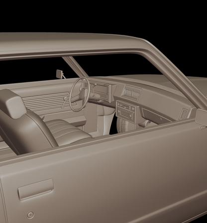 STL FILE chevrolet malibu classic 1980 two doors 3d print model - ARTISTIT