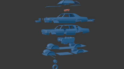 DODGE MONACO POLICE 1977 3D PRINT MODEL