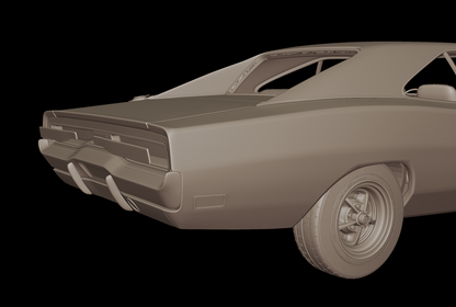 DODGE Charger RT 1969 3D PRINT MODEL
