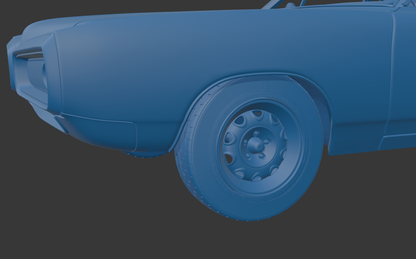 Dodge Coronet 1970 FOUR-DOOR 3D PRINT MODEL