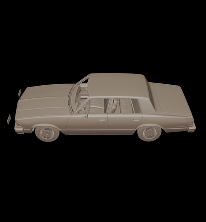 STL FILE chevrolet malibu classic 1980 four doors 3d print model - ARTISTIT