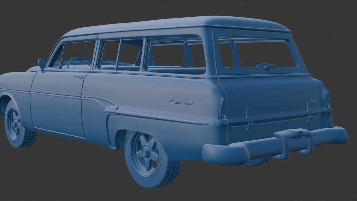 DODGE CORONET 1954  WAGON 3D PRINT MODEL