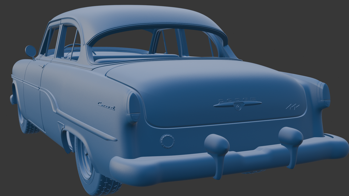 DODGE CORONET 1954 TWO DOORS 3D PRINT MODEL