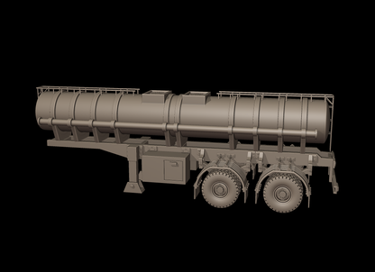 STL FILE CIRCULAR TRAILER TANKER 3d print model - ARTISTIT