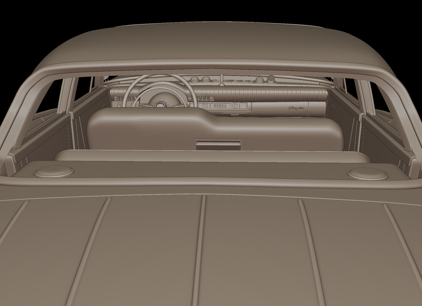 cryslar newport  4 doors 1961 3d print model
