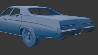 ‏‏Buick LeSabre 1972 four doors 3D PRINT MODEL