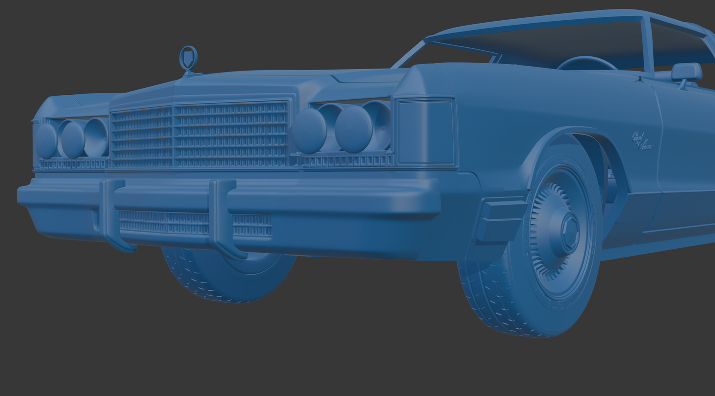 DODGE MONACO 1977 TWO-DOOR 3D PRINT MODEL