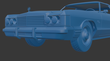DODGE MONACO 1977 TWO-DOOR 3D PRINT MODEL