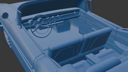 Pontiac Bonneville convertible 1958 3D PRINT MODEL