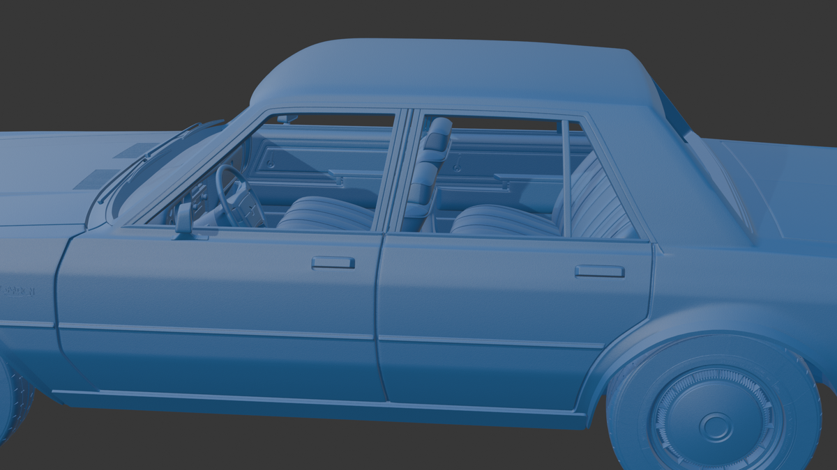 ‏‏Dodge Diplomat 1980 four-door 3D PRINT MODEL