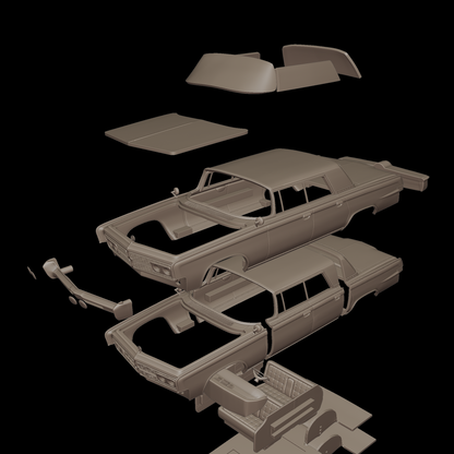 Chrysler Imperial Crown 1965 3D PRINT MODEL