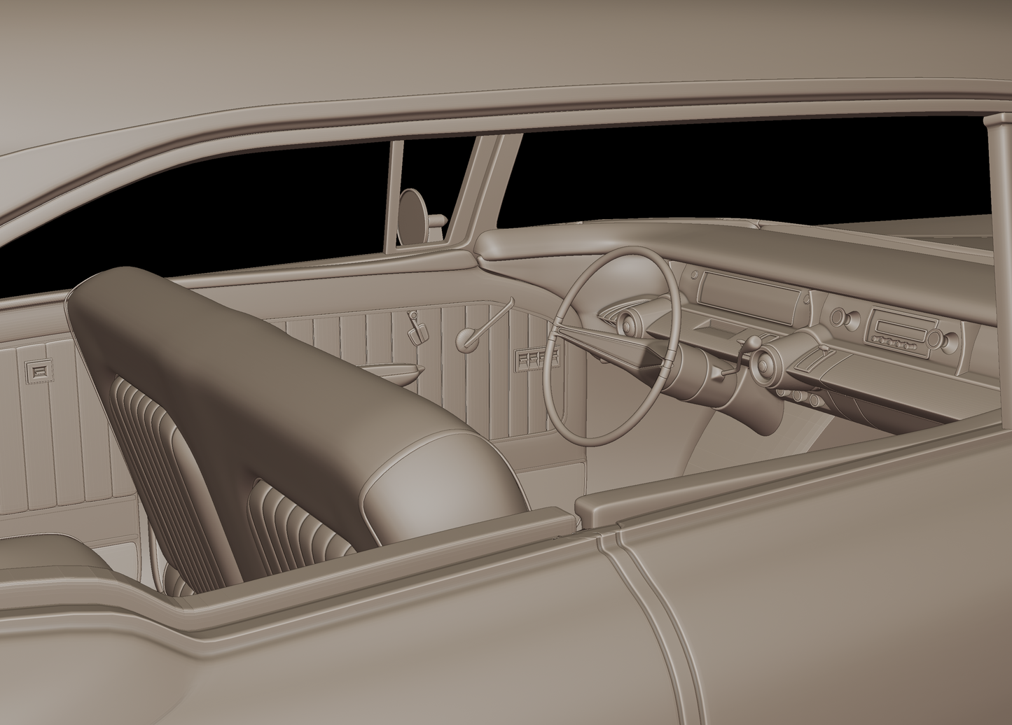 Buick Century Caballero Wagon 1957 3d print model