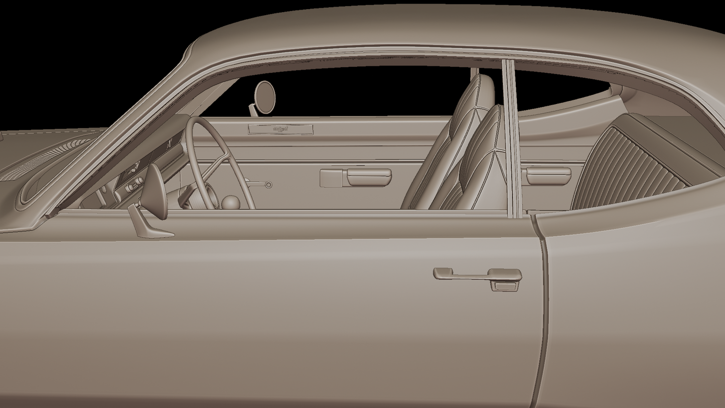 DODGE DEMON 1971 3D PRINT MODEL