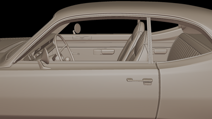 DODGE DEMON 1971 3D PRINT MODEL