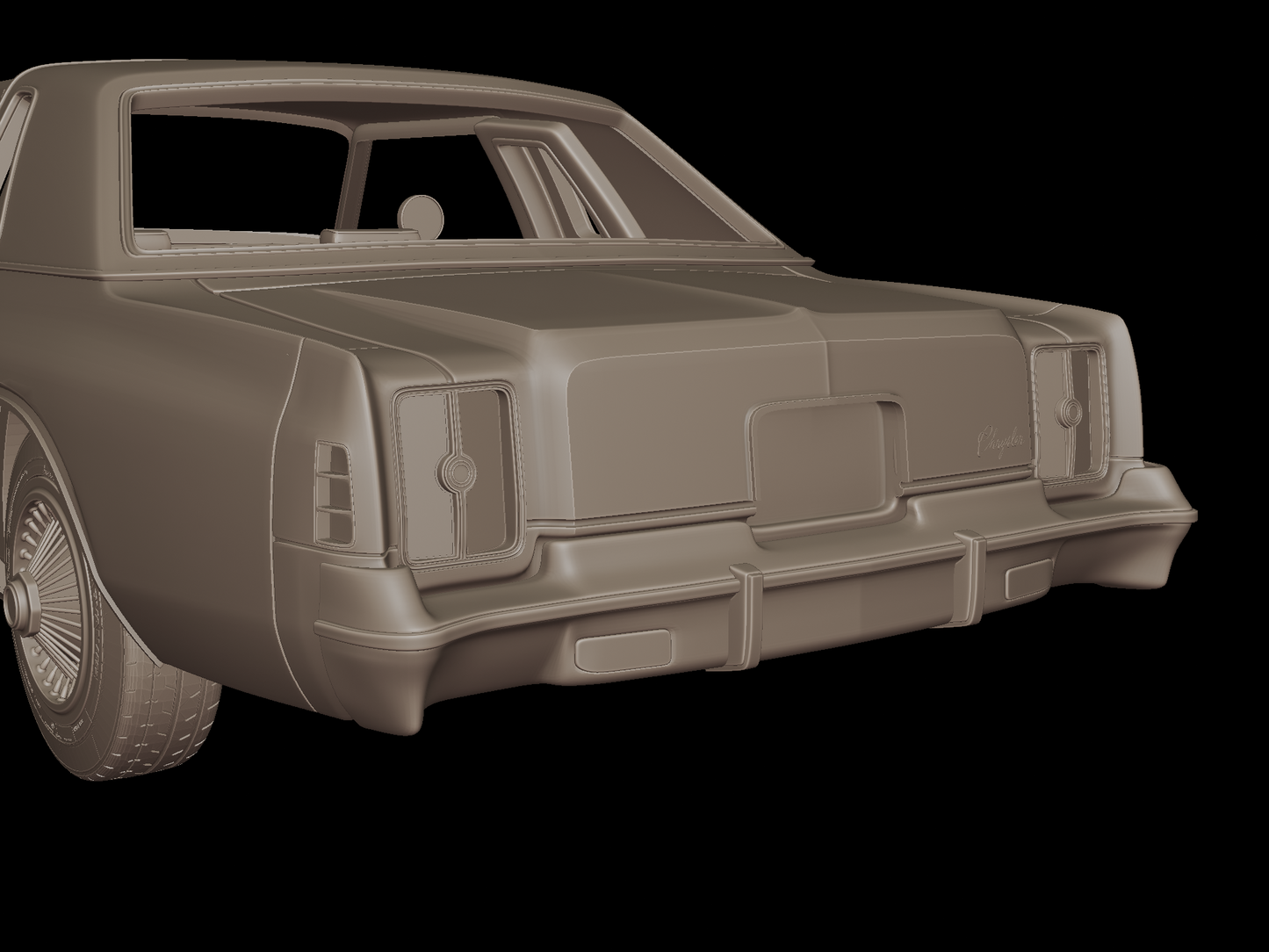 crysler cordoba 1975 3d print model