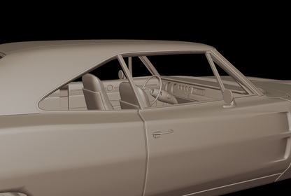 DODGE Charger RT 1969 3D PRINT MODEL