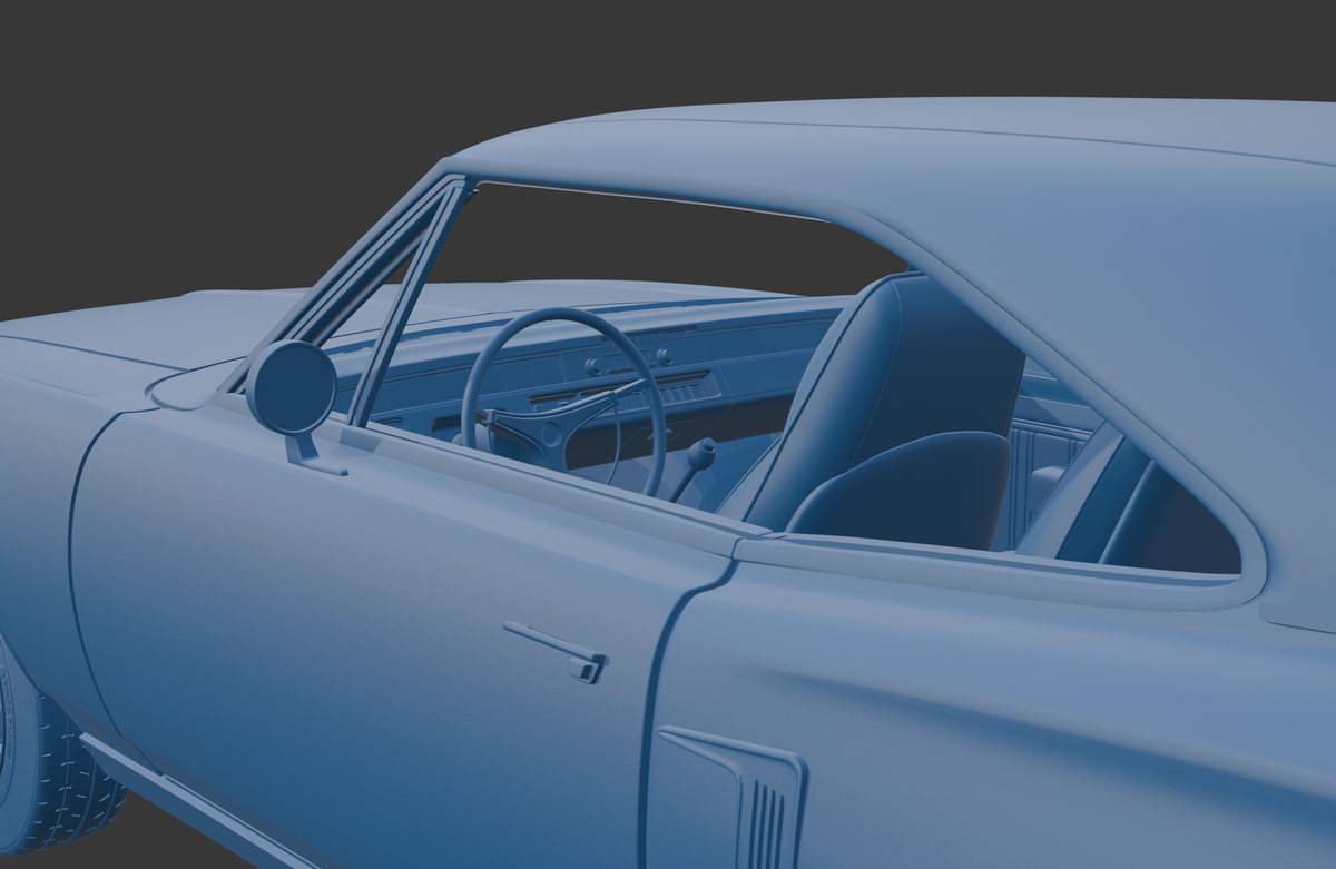 Dodge Coronet  1970  two doors 3D PRINT MODEL
