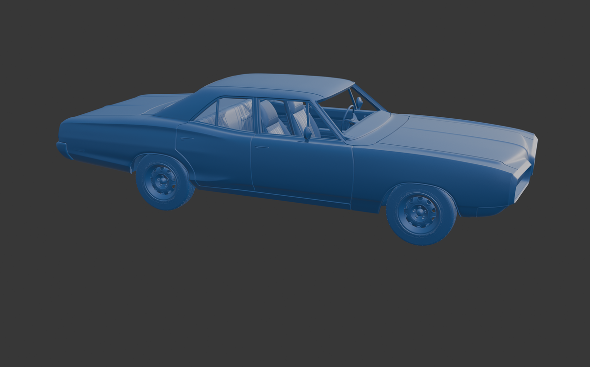 Dodge Coronet 1970 FOUR-DOOR 3D PRINT MODEL