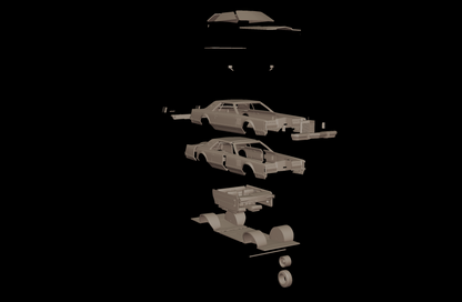 Lincoln Continental Mark V 1977 3d print model